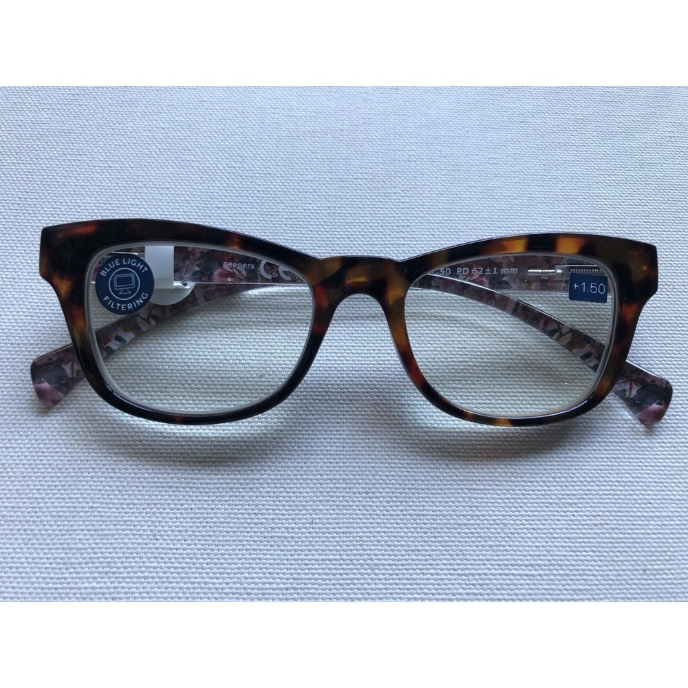 New Sparrow Tortoise PEEPERS BLUE LIGHT FILTERING Readers +1.50